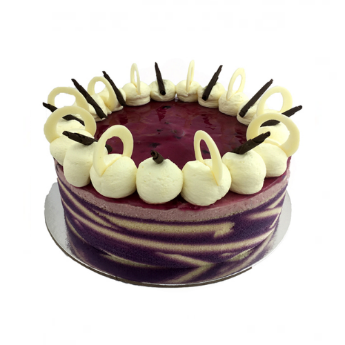 Blueberry and White Chocolate Mousse Gateaux