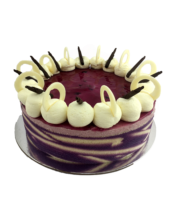 Blueberry and White Chocolate Mousse 11" (28cm) Round