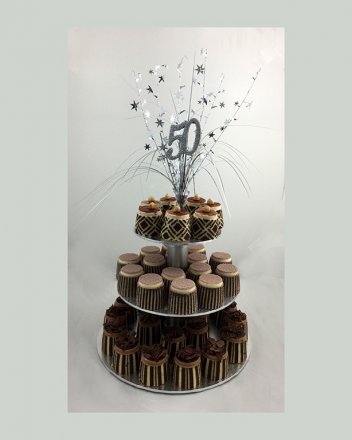 COCKTAIL GATEAUX (50 of) with 3 tier stand