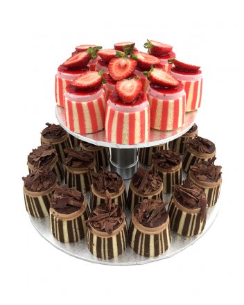 COCKTAIL GATEAUX (30 of) with 2 tier stand